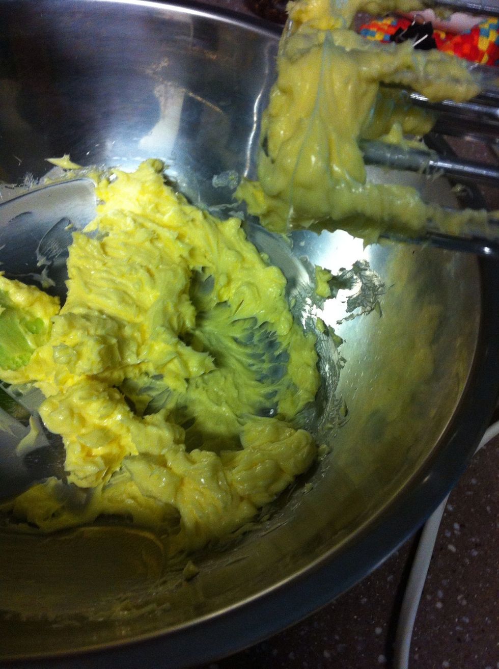 Start by creaming softened butter