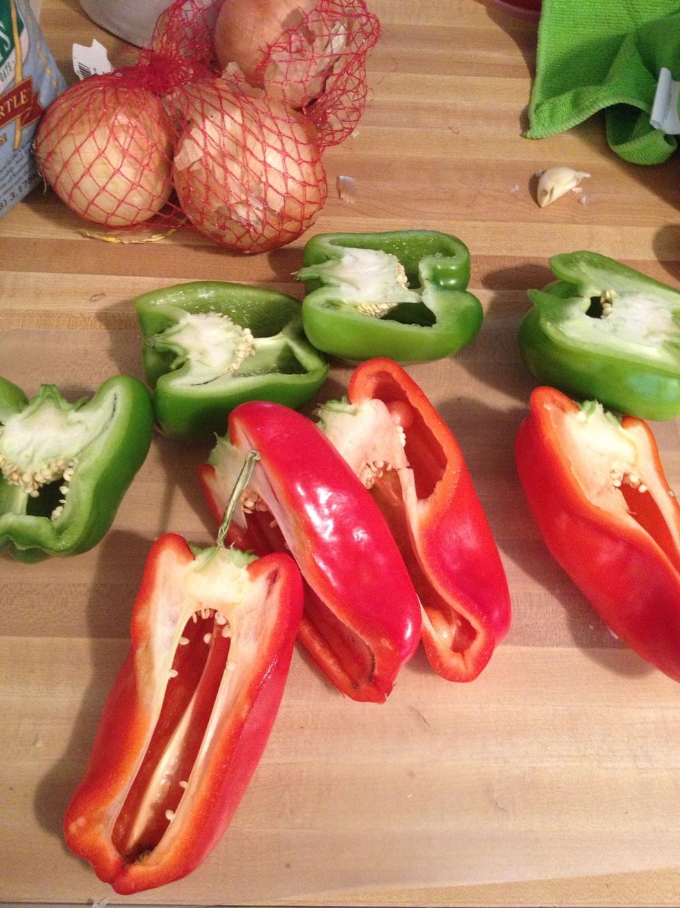 Start by cutting them in half