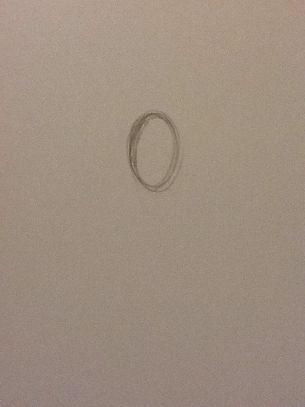 Start by drawing an oval.