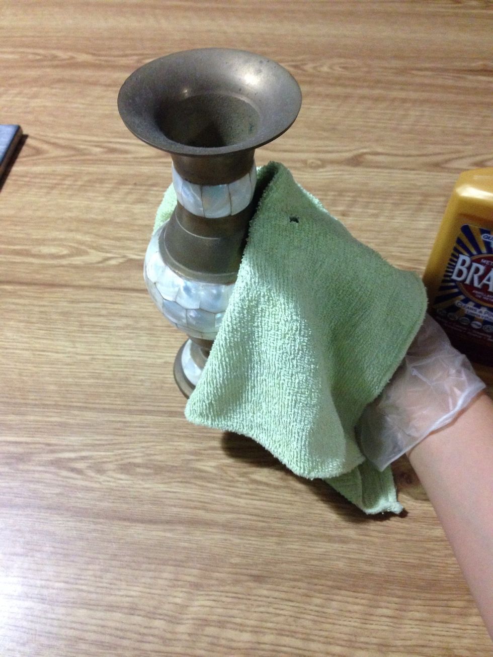 Start by dusting the object.