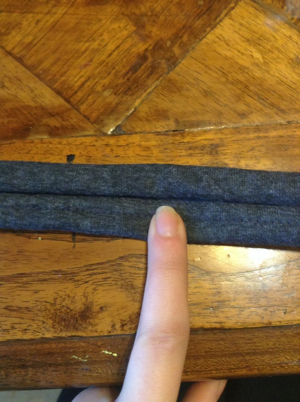 Start by flipping it over, so the seam is face up in the middle