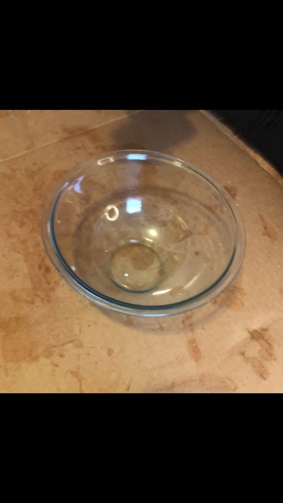 Start by getting a large mixing bowl. Sorry my pictures aren't as high quality as they usually are, I didn't have my circle lights with me