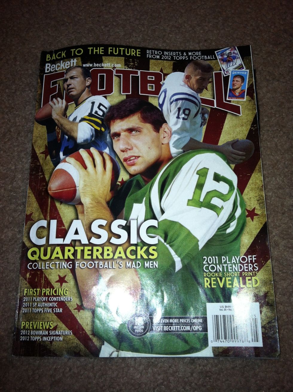 Start by going to a Barnes & Noble or a local trading card dealer and pick up a Beckett price guide for the sport of your choice. This one is for football...obviously...