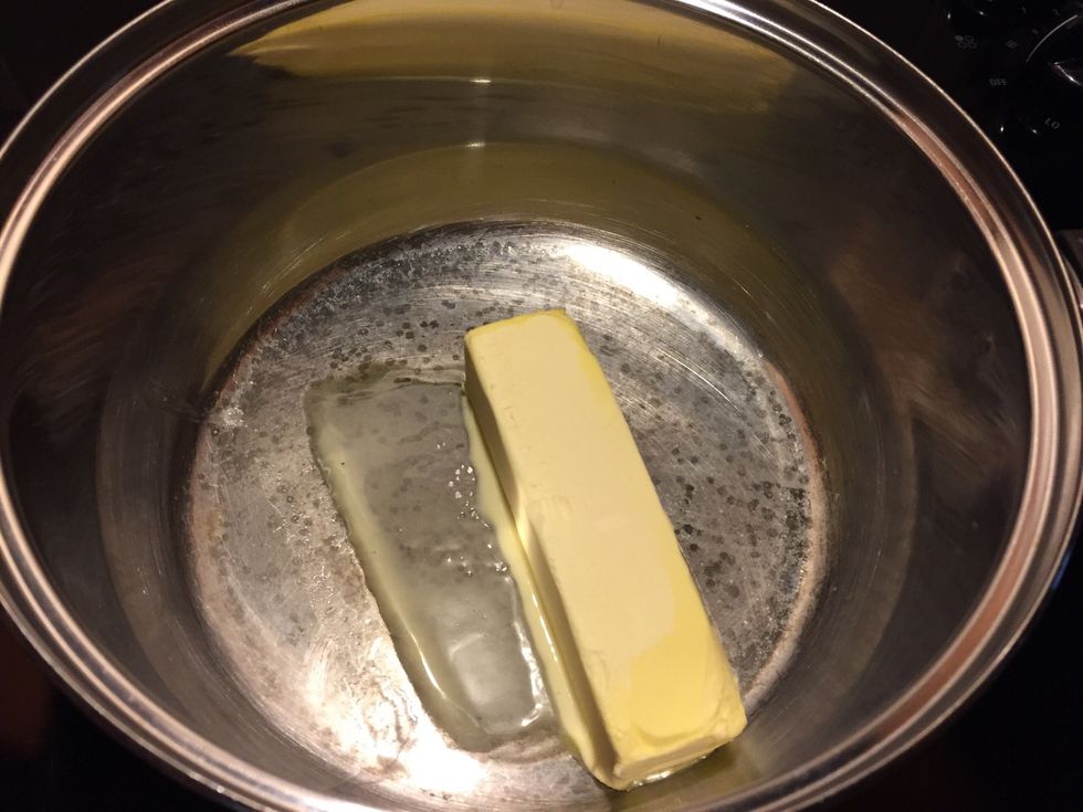 Start by melting the butter.