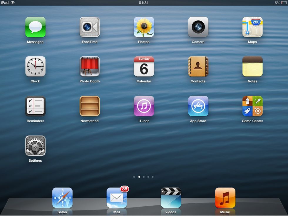 Start by opening settings