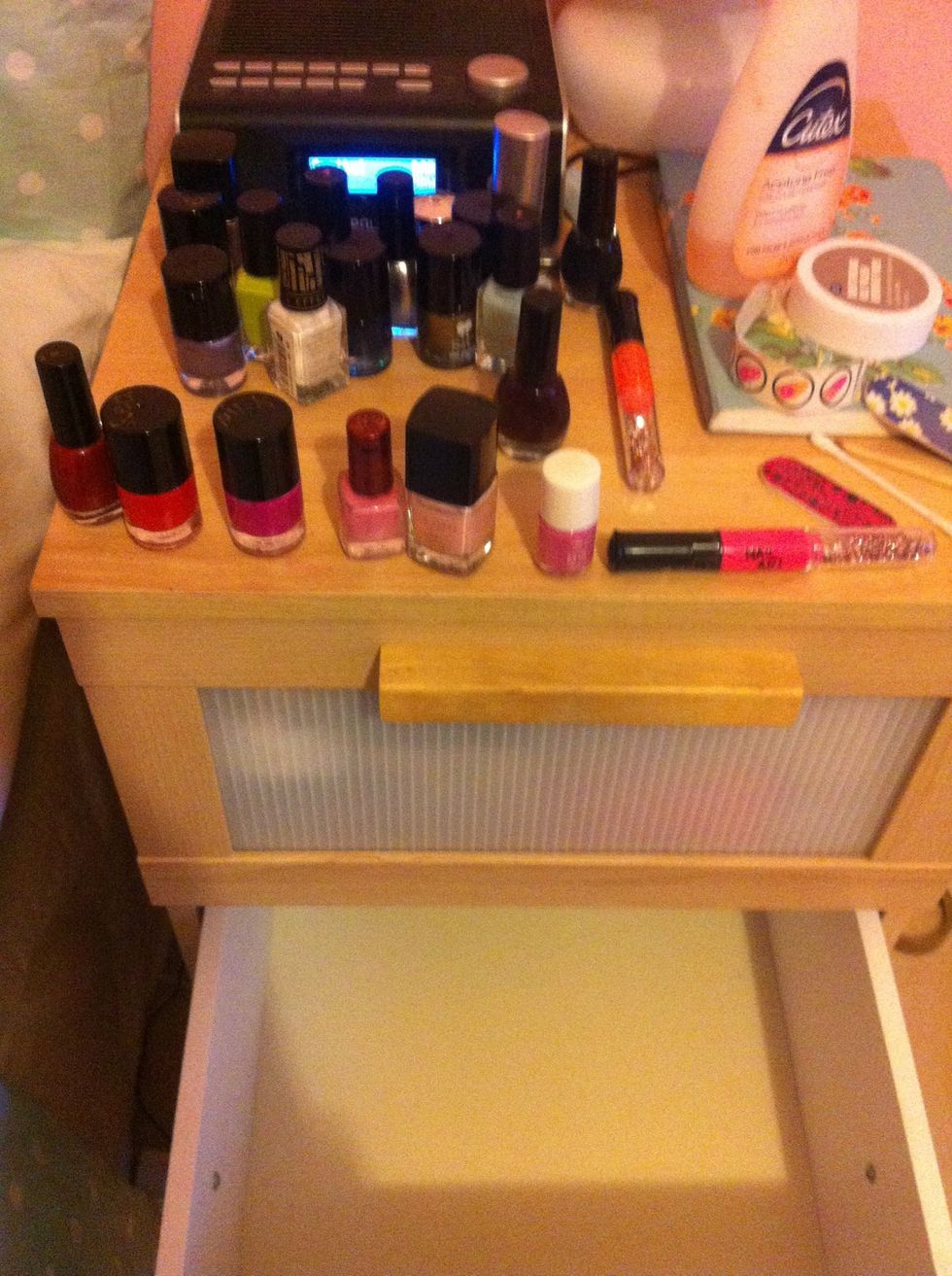 Start by organising them:  I am doing colour,  You could do brand also