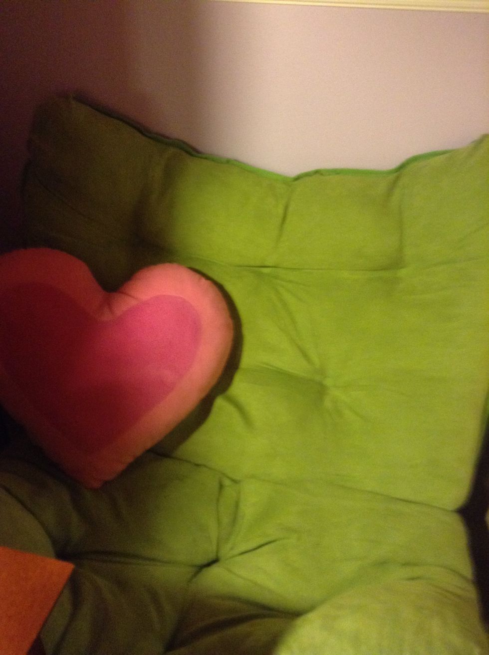 Start by putting one pillow on the left side.