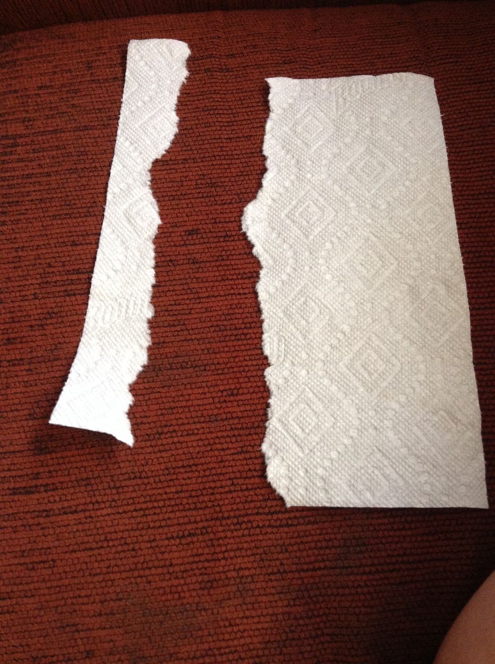 Start by ripping a piece of the paper towel.