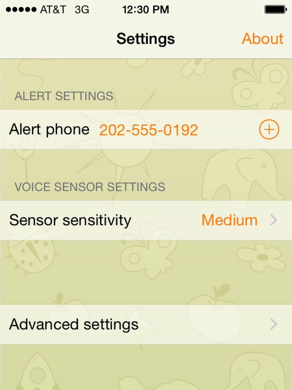 Start by setting the phone number, on which you want to be alarmed to in settings.