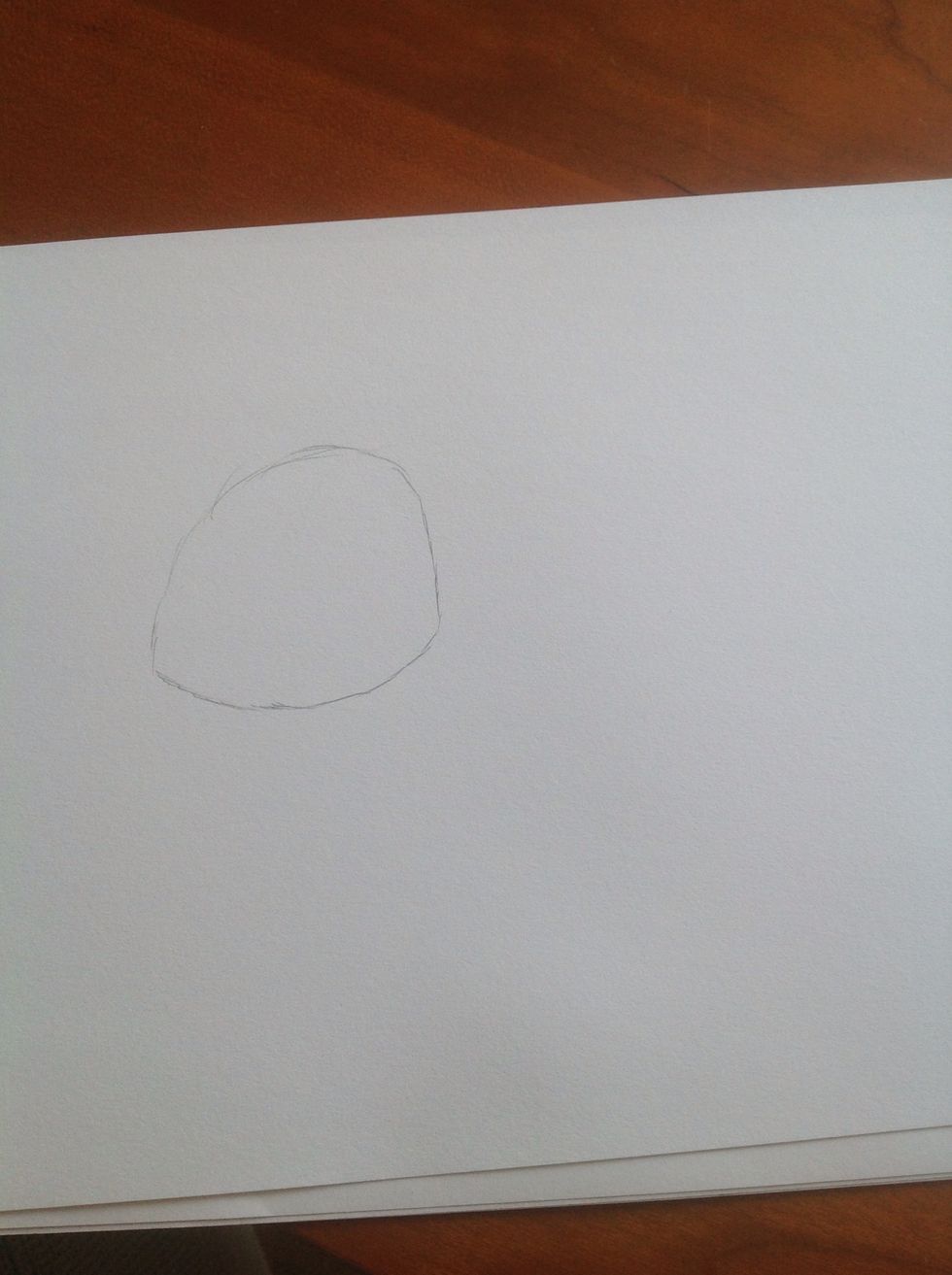 Start by sketching the dramatic eyes.