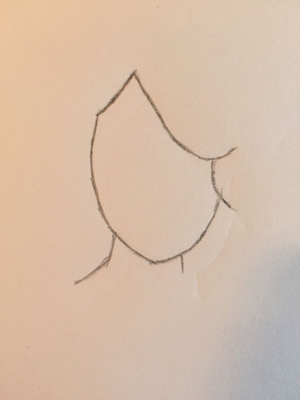 Start by sketching the outline of Tay's face and hair... I drew a little bit of her neck, too. \ud83d\ude0a