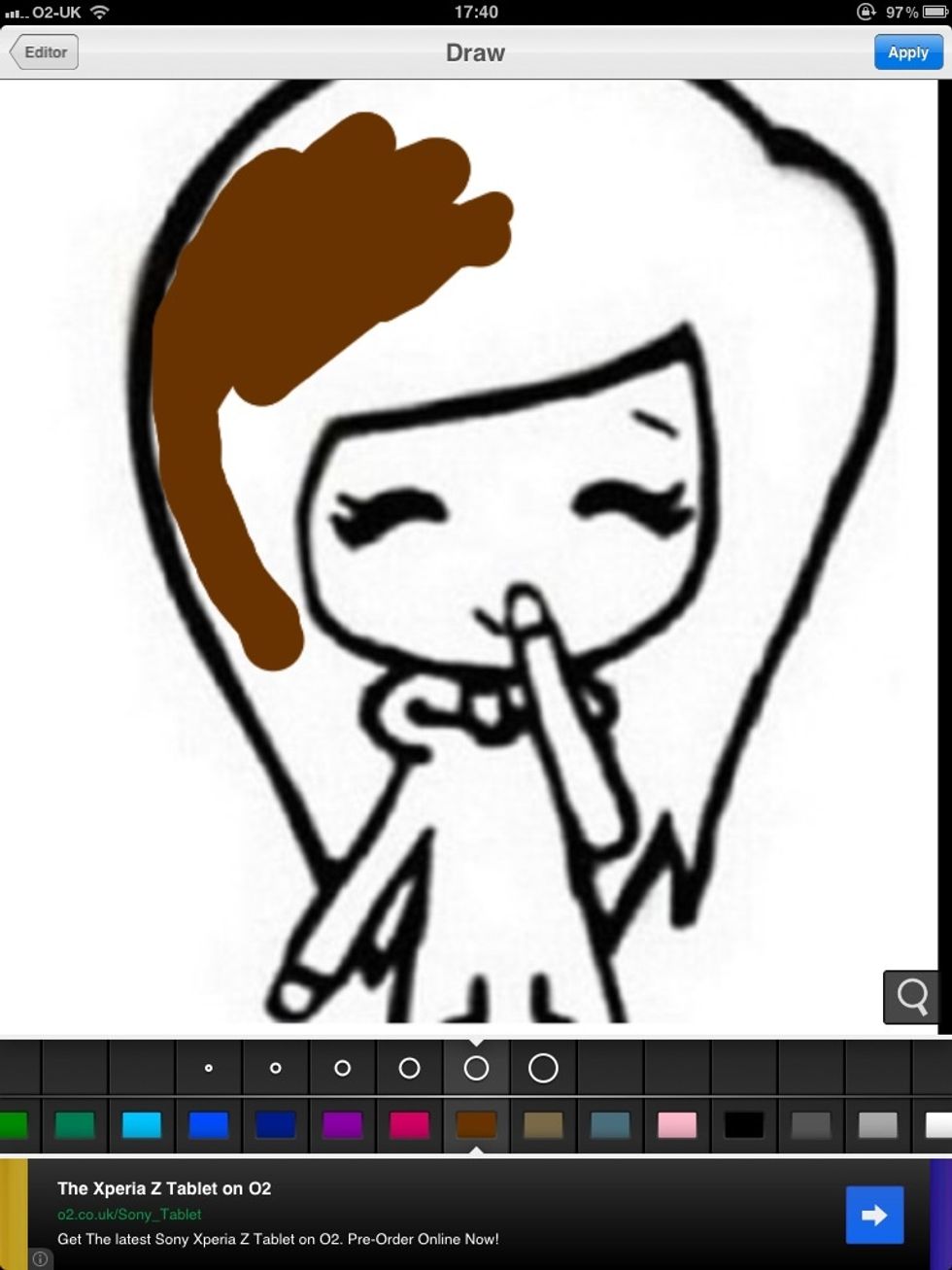 Start colouring in your style of chibi.