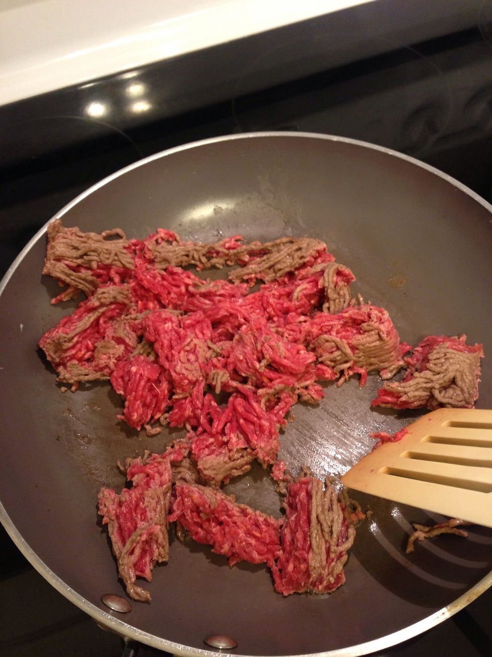 Start cooking the beef...