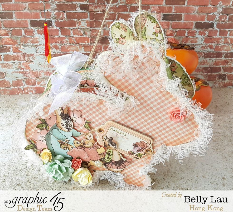 Start decorating your album, if you love to give it a string and wood stick like lantern, punch two holes on each side