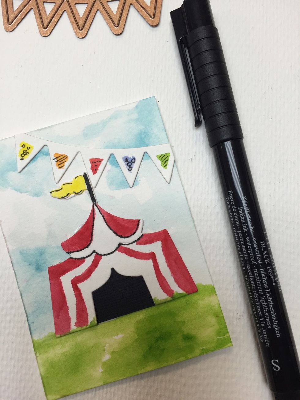 Start doodling over your painting to better define your artwork