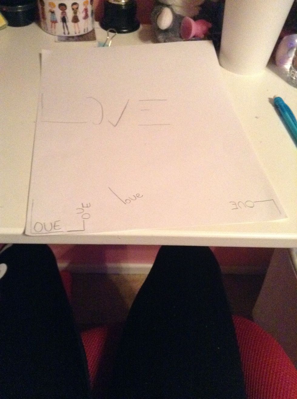 Start filling up your page with the same word, but in different fonts.