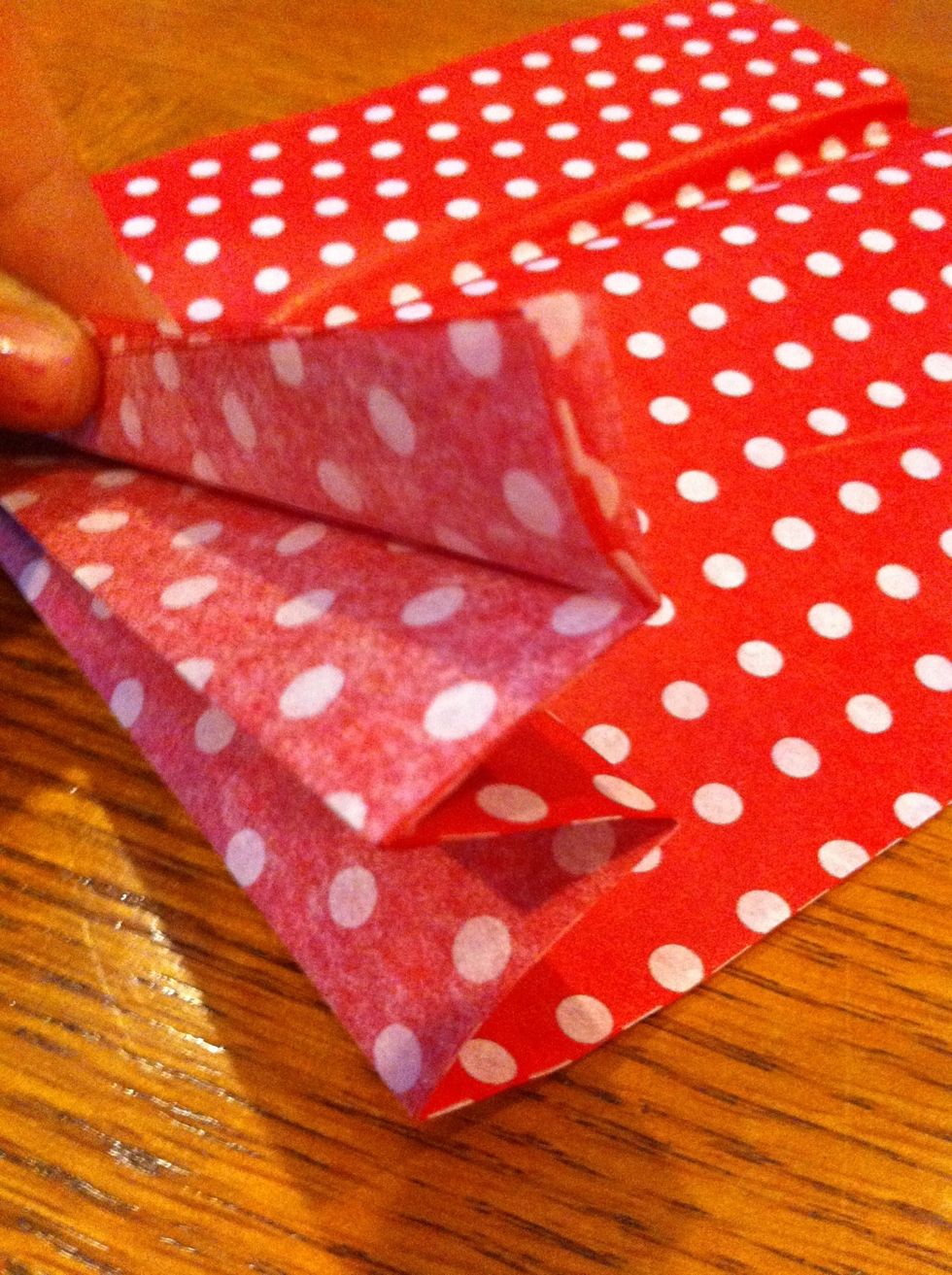 Start folding It like a accordion (it doesn't matter if they line up or not)