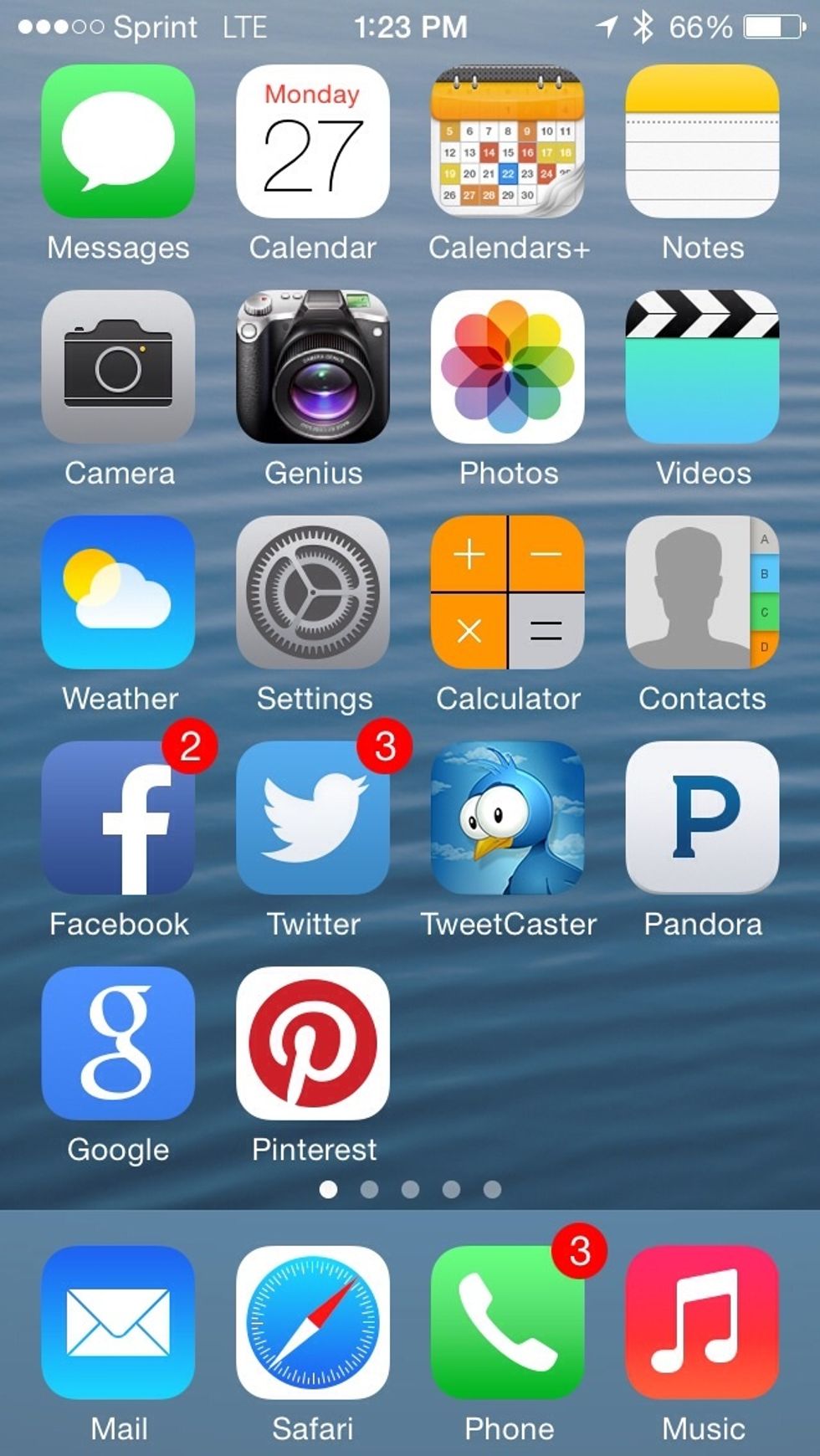 Start from the home screen of your device.
