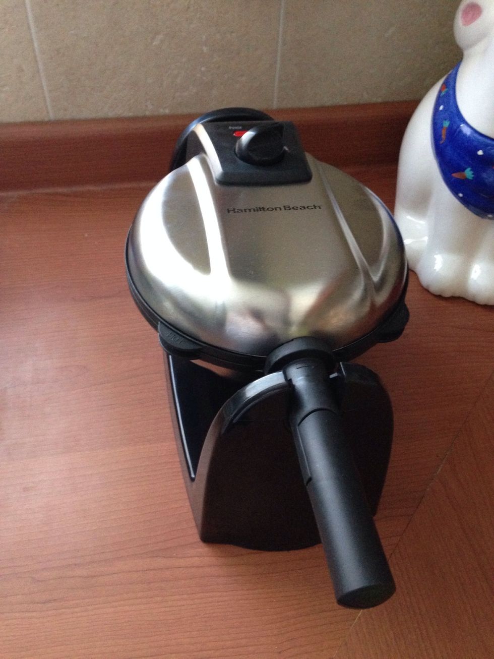 Start heating your waffle iron