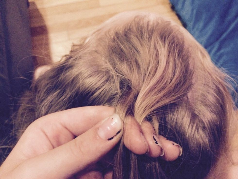 Start like a normal braid but after you crossed twice, stop