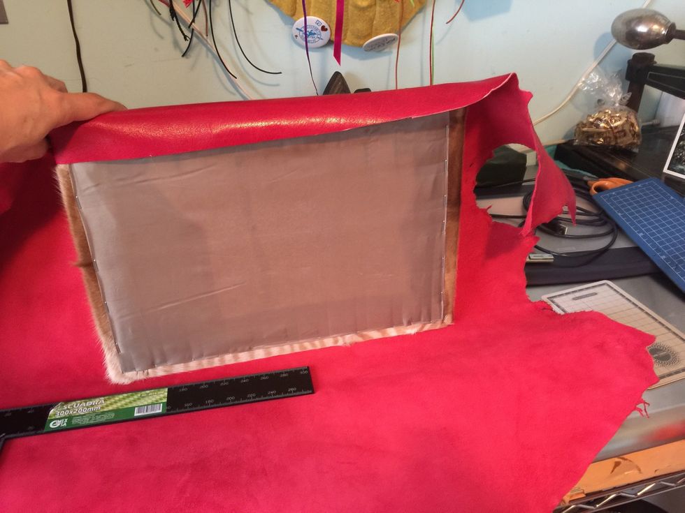 Start measuring the cloth or leather to change