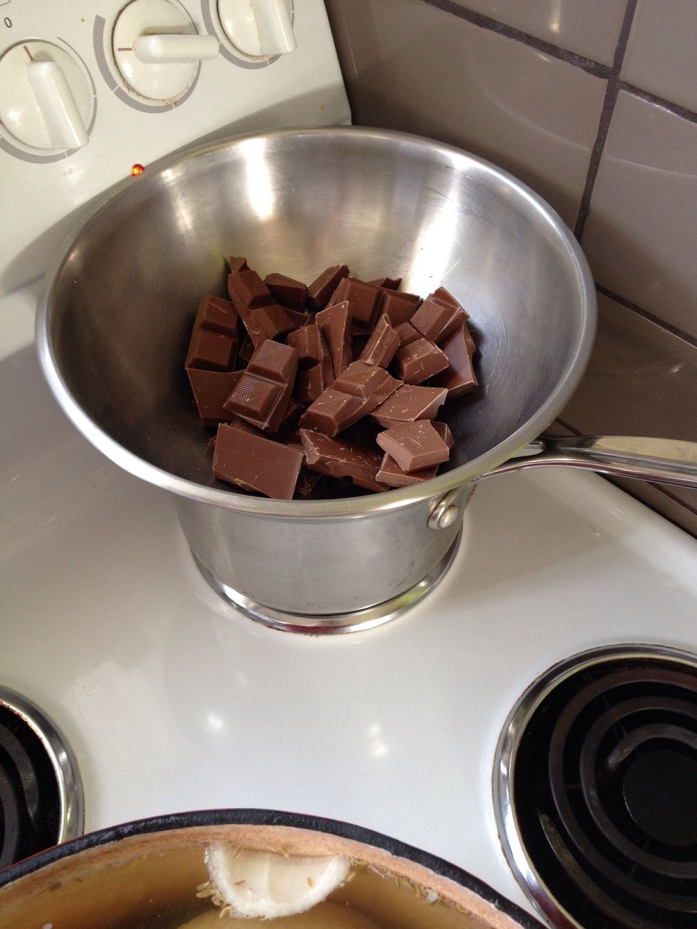 Start melting chocolate