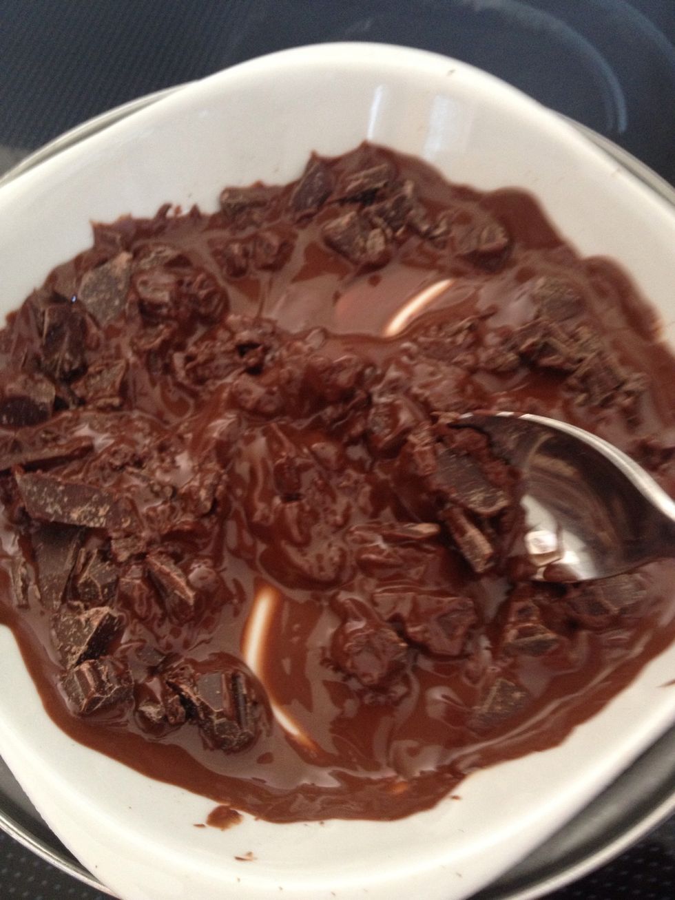 Start melting it over hot water