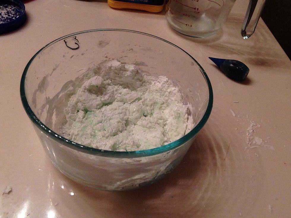 Start mixing it with a spoon.