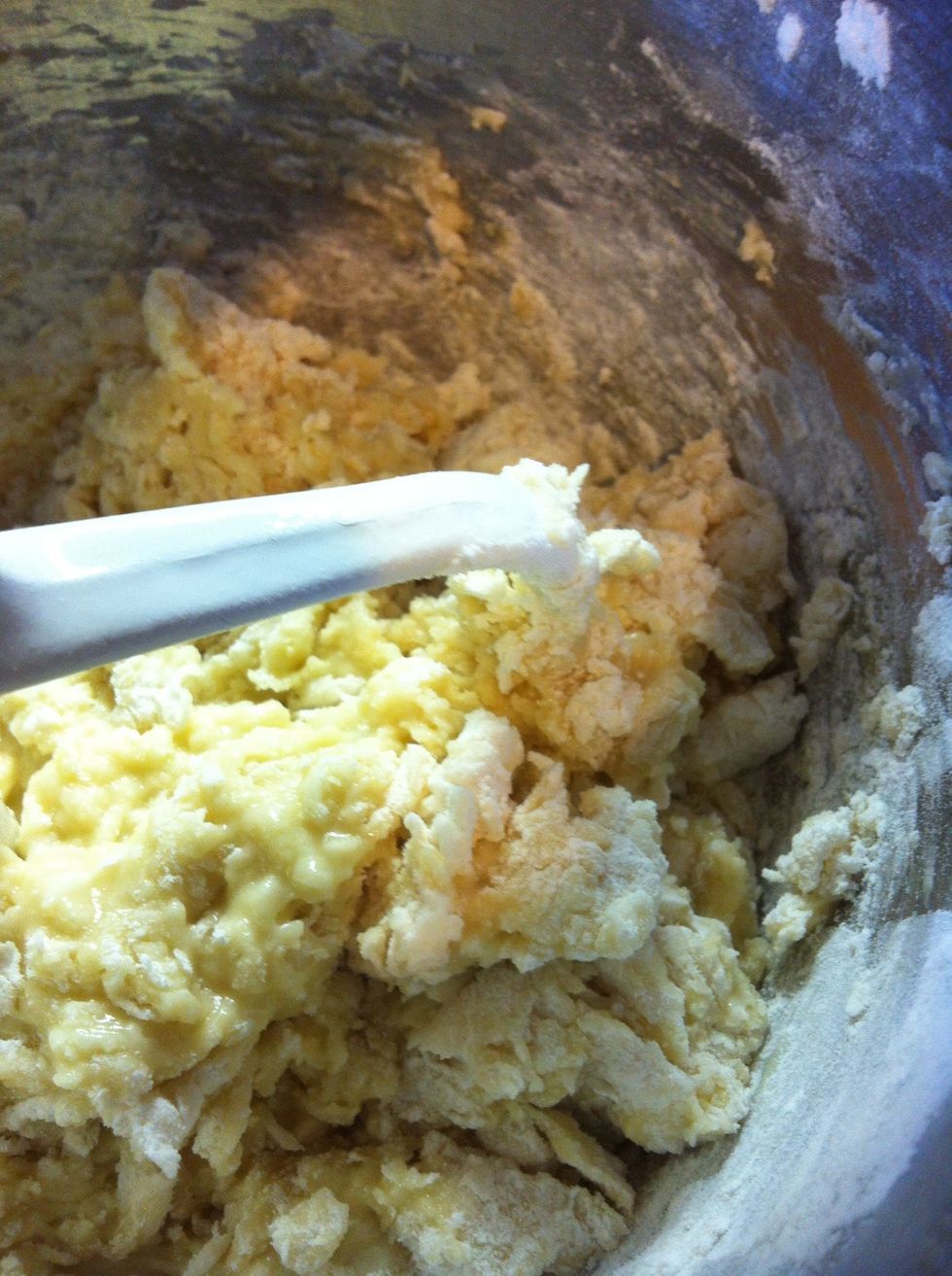 Start mixing this in slowly.