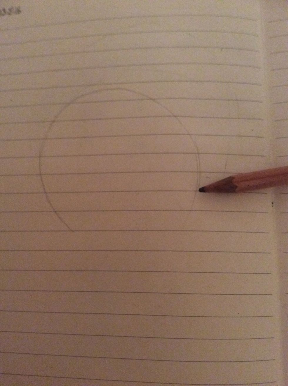 Start off by sketching half a circle.