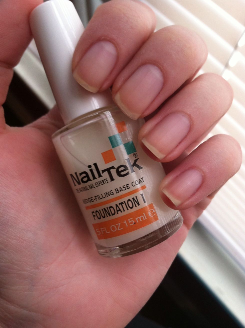 Start off with a base coat to protect you nails.