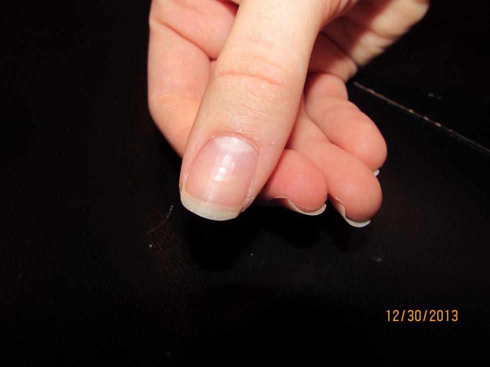 Start off with a clean nail...