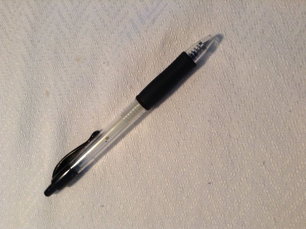 Start off with a pen. Open it