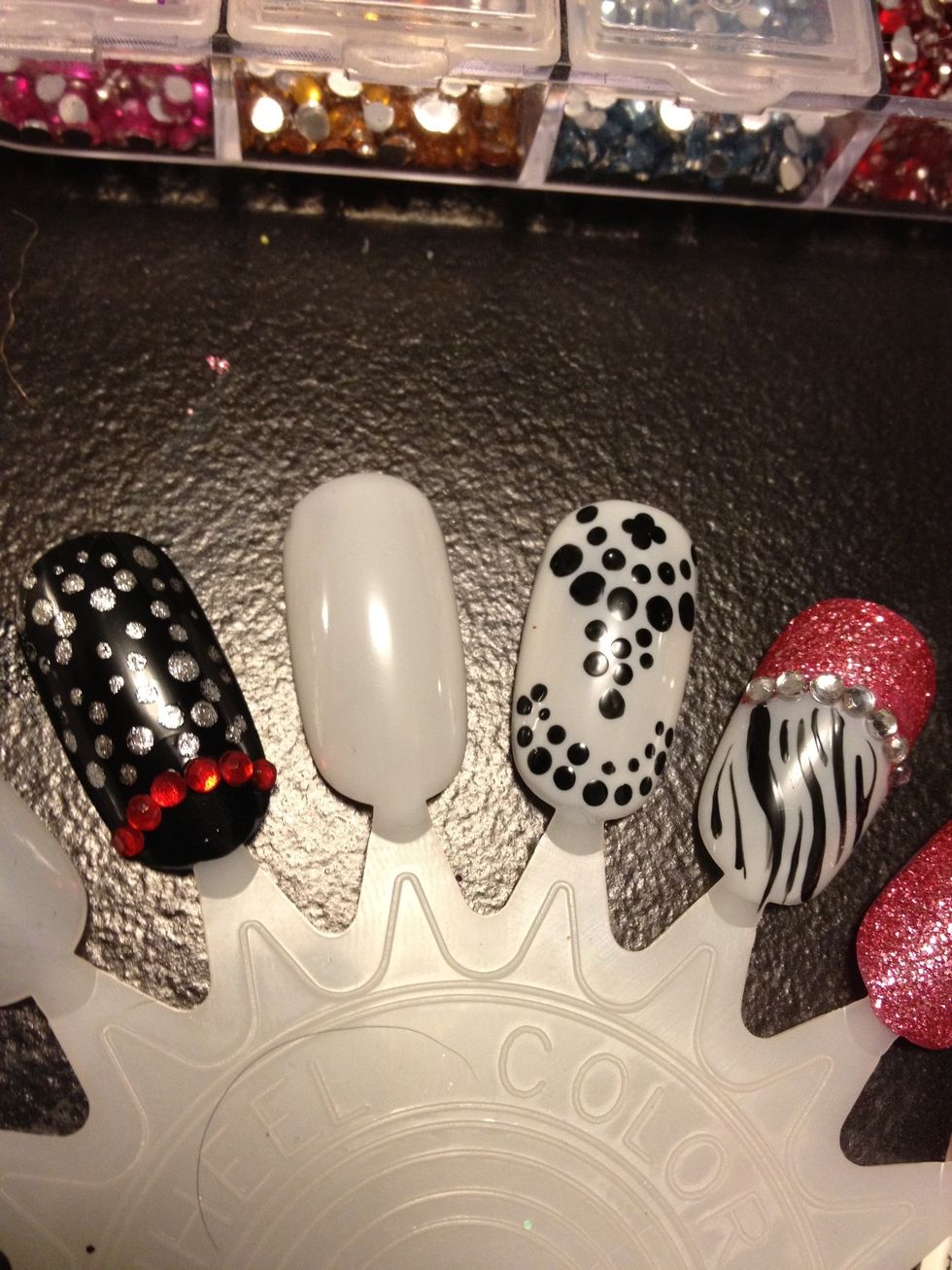 Start off with a white base coat