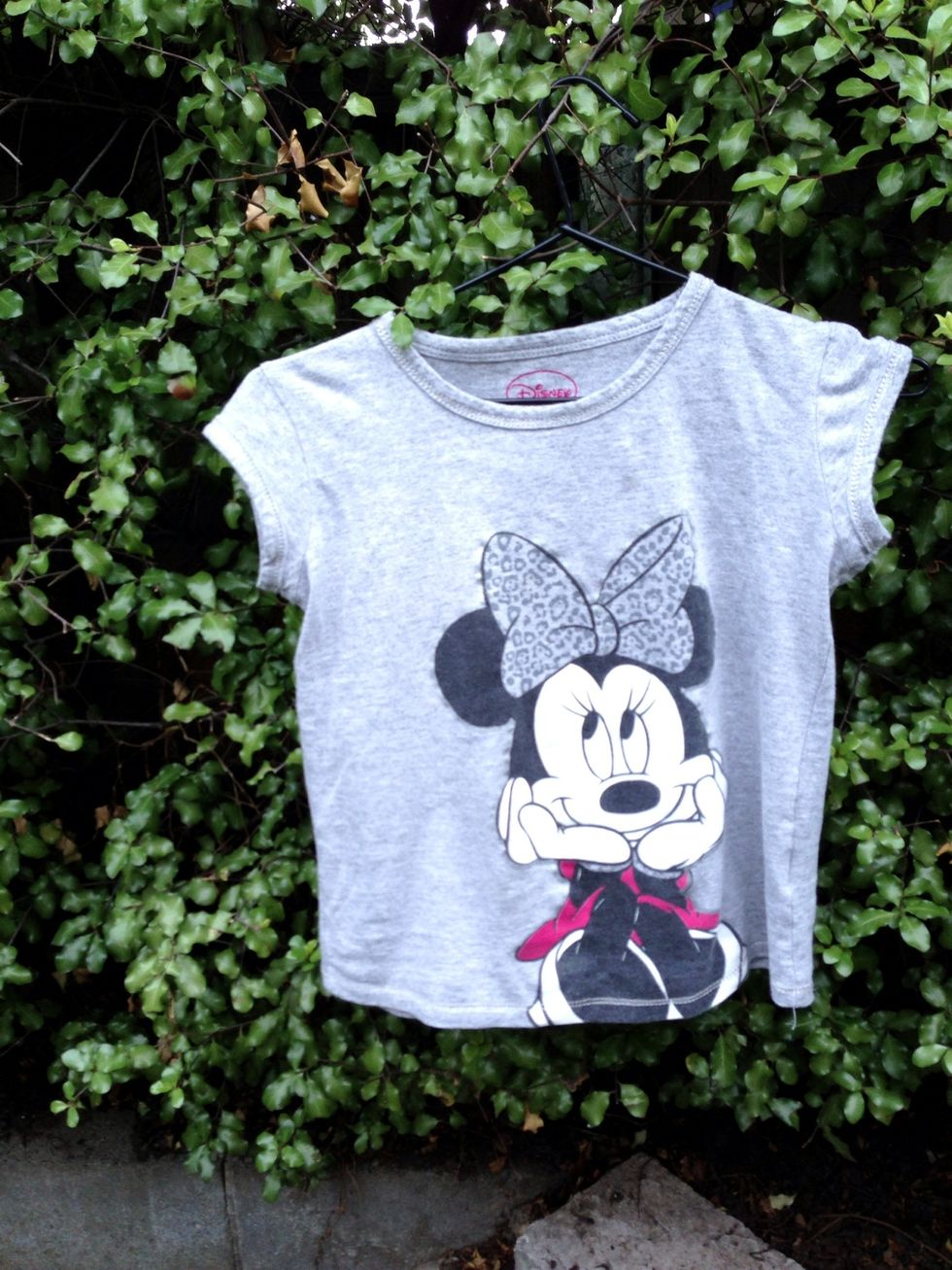 Start off with an old top that you will be able to cut up.