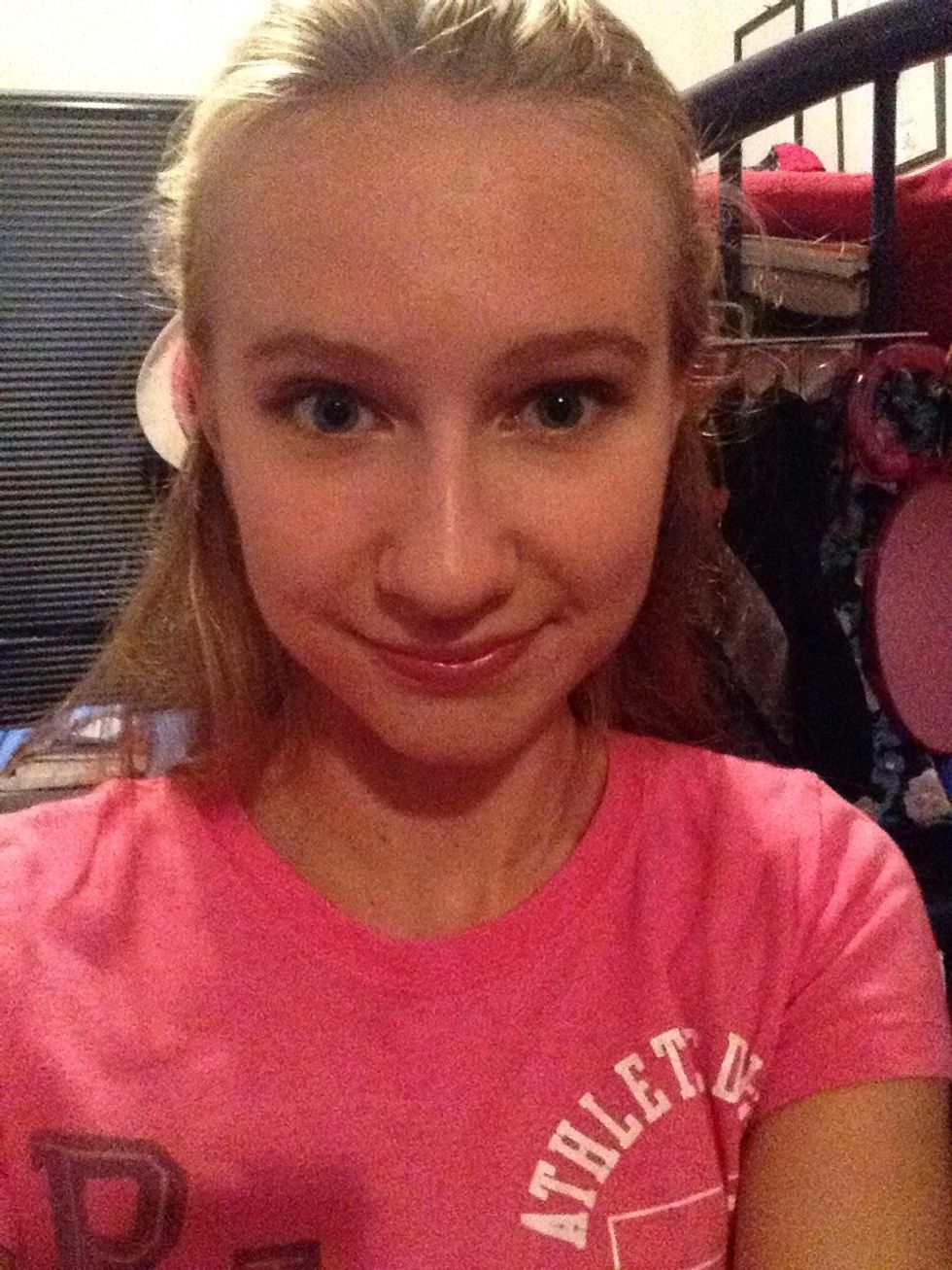 Start off with normal makeup.