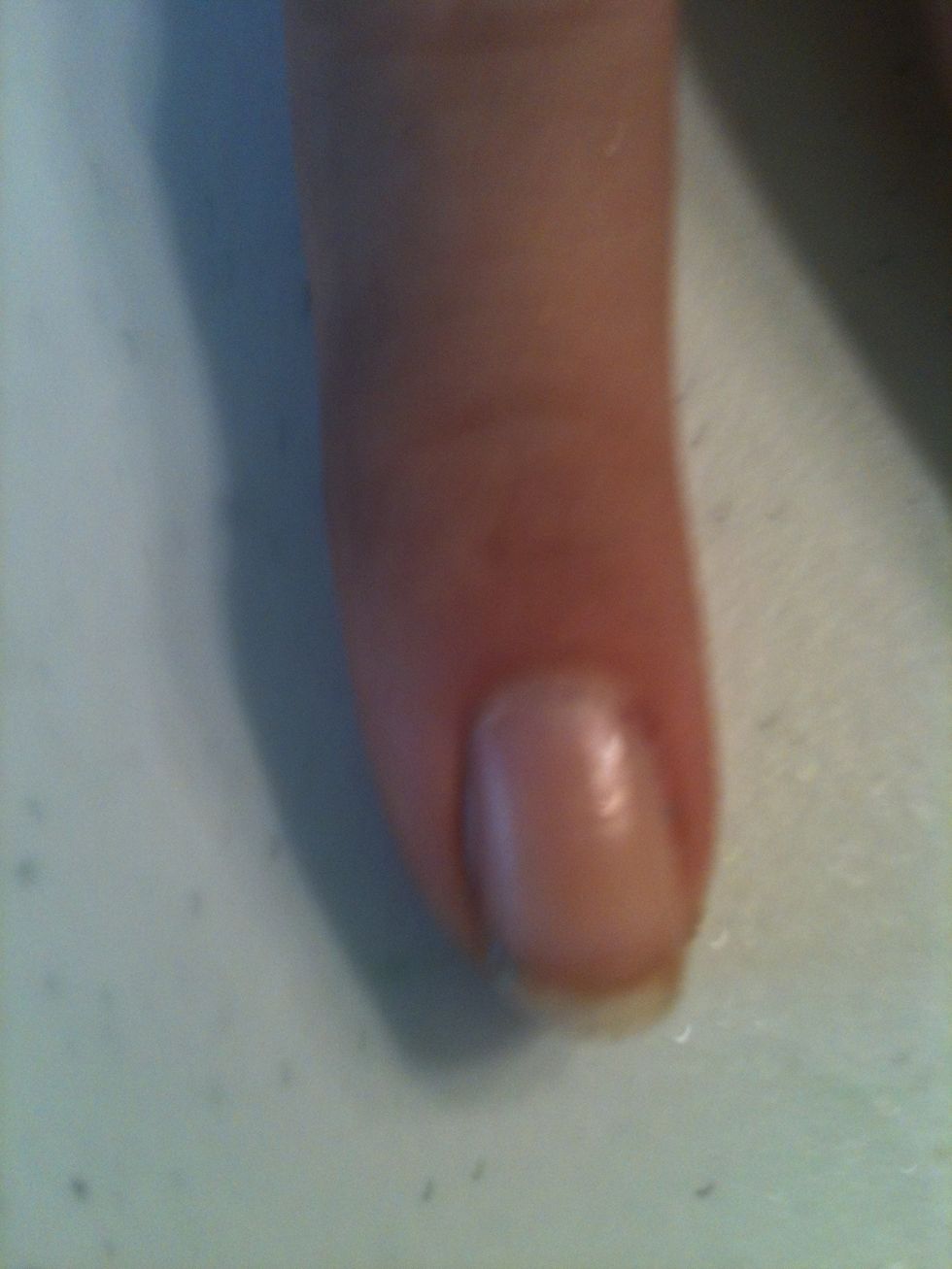 Start off with the one thing I did not put in the supplies list....a somewhat long nail. Or it could be short, but this technique seems to work best on longer nails \ud83d\ude09