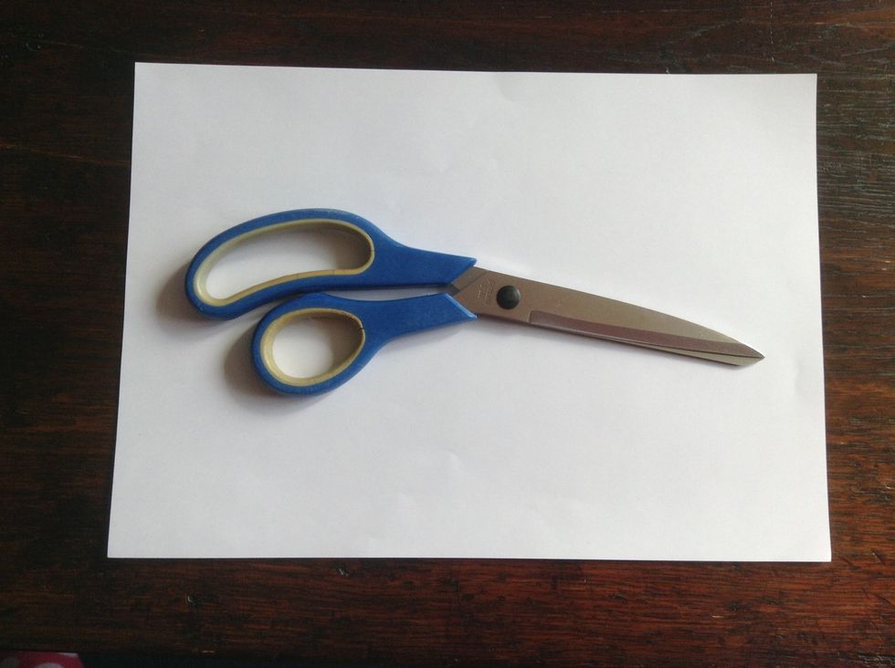 Start off with your A4 paper (or your square paper) and your scissors.