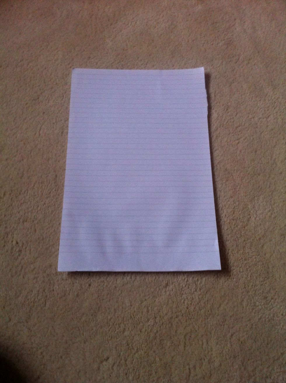 Start off with your A4 sheet of paper