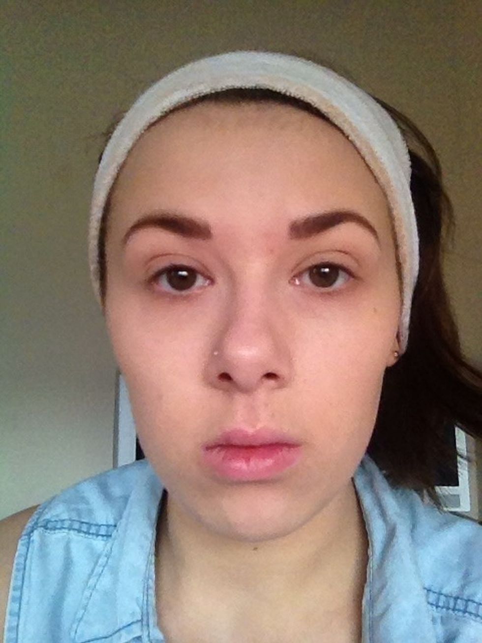 Start off with your base and brows