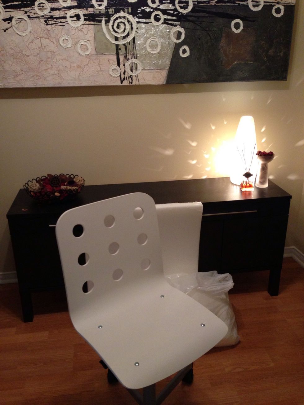 Start off with your chair, foam & fabric.