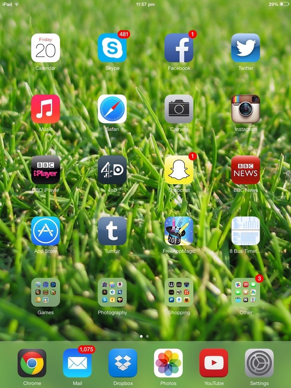 Start on a screen, For this I'm using my homescreen