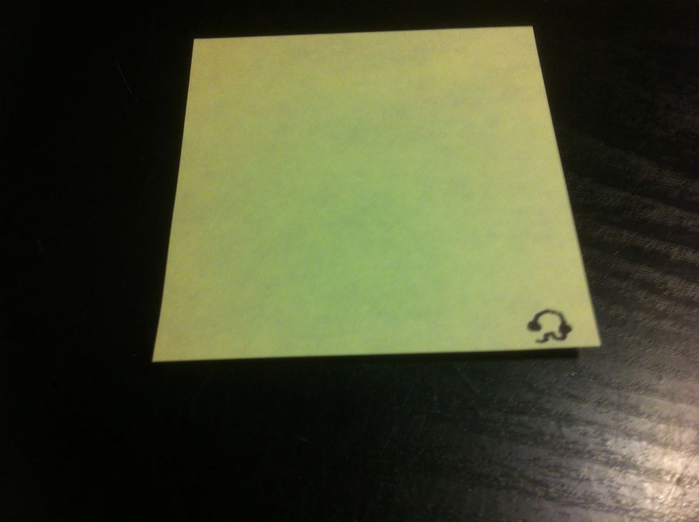 Start out by drawing/writing whatever symbol you want for your port. I used some headphones for my audio port. Be sure to make it small enough so that it fits well enough.