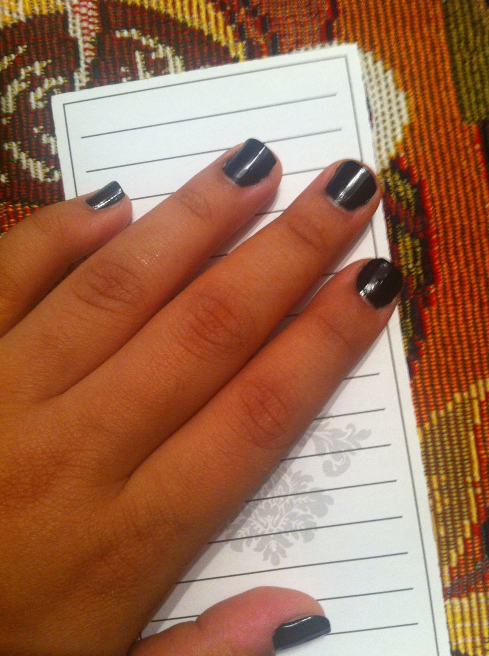 Start out by painting your nails black