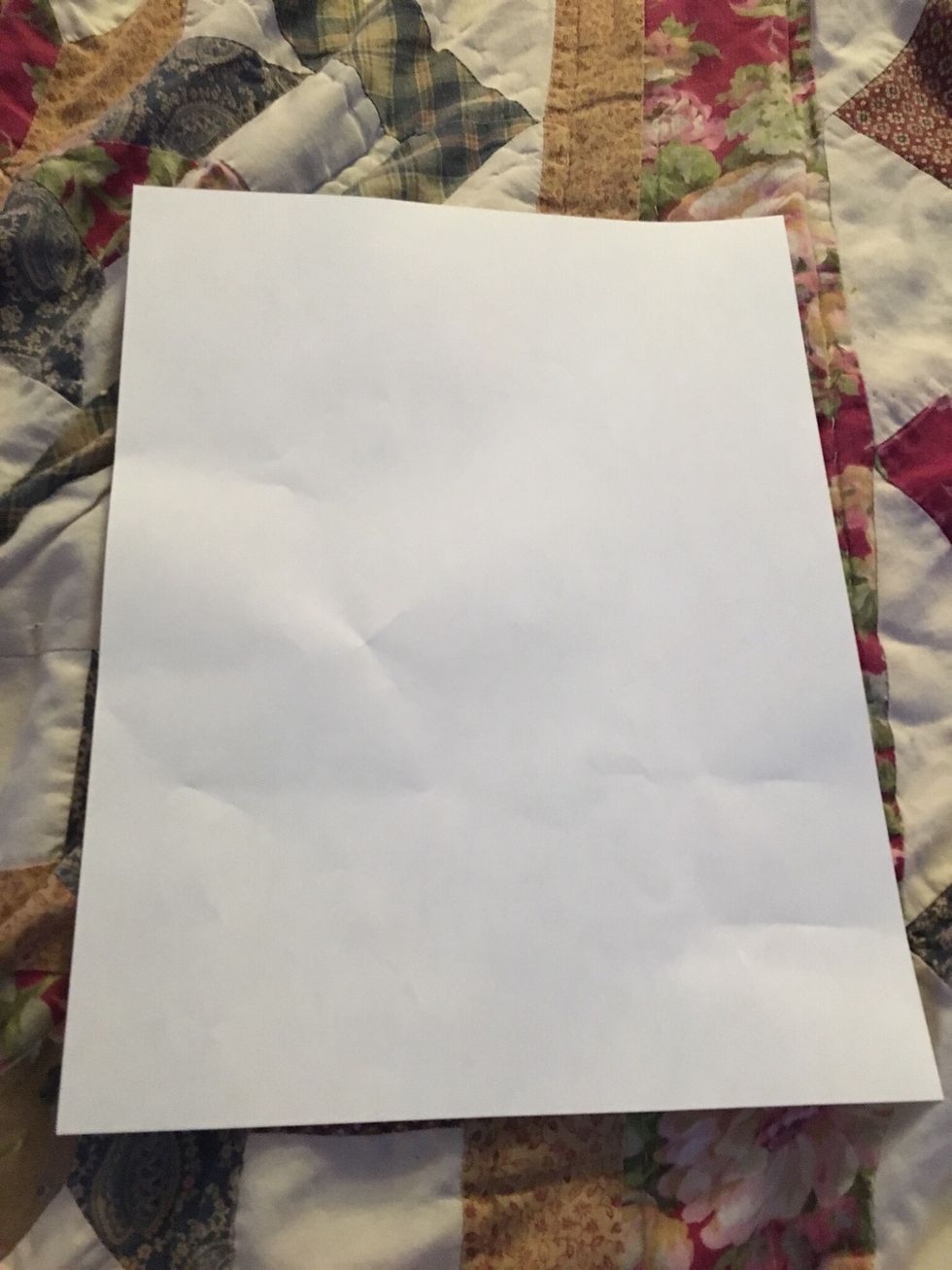 Start out with a blank piece of paper