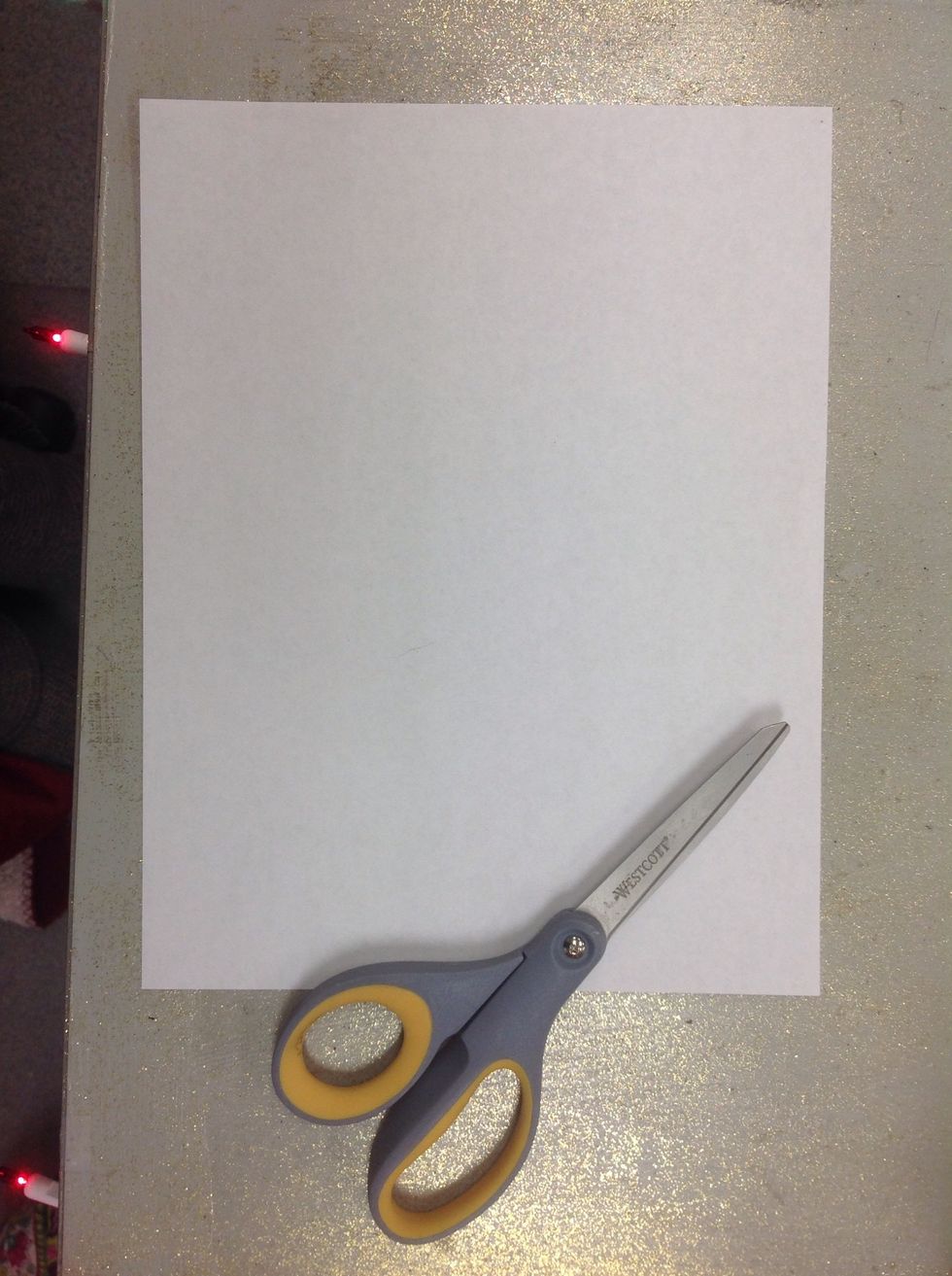 Start out with a plain piece of white paper and make sure all of the sides are straight.