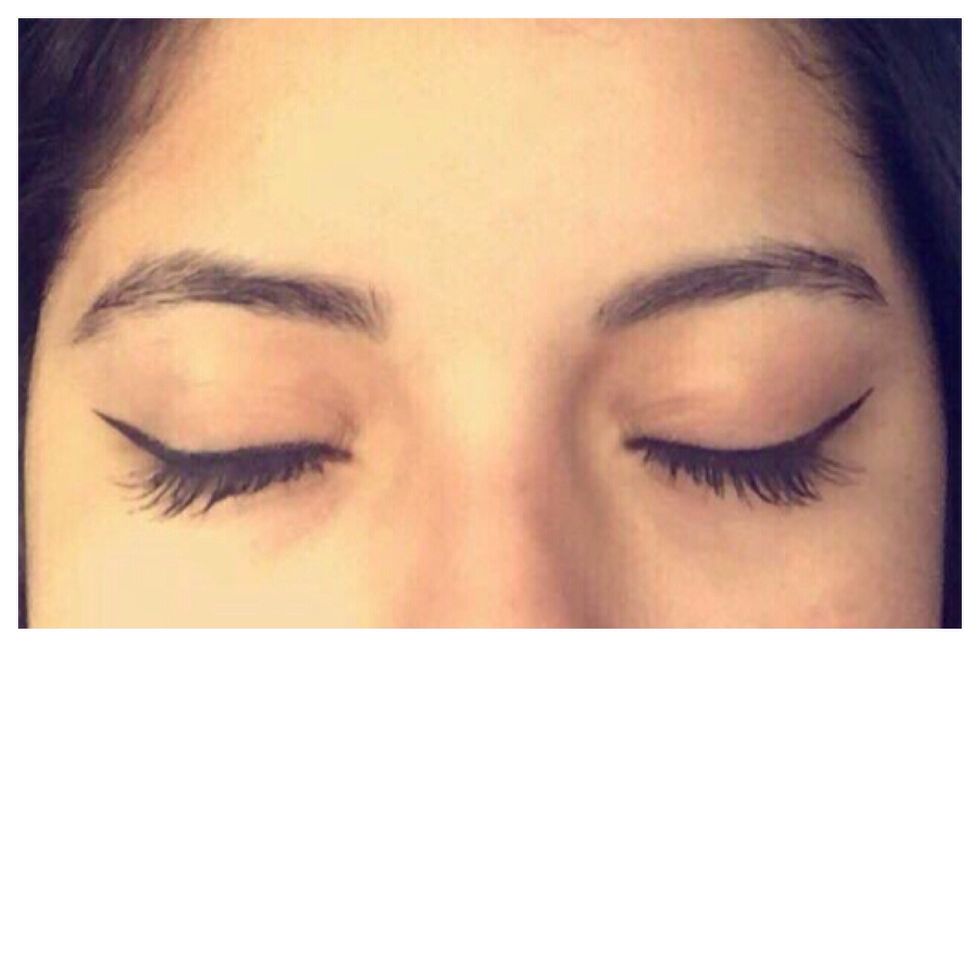 Start out with clean brows.