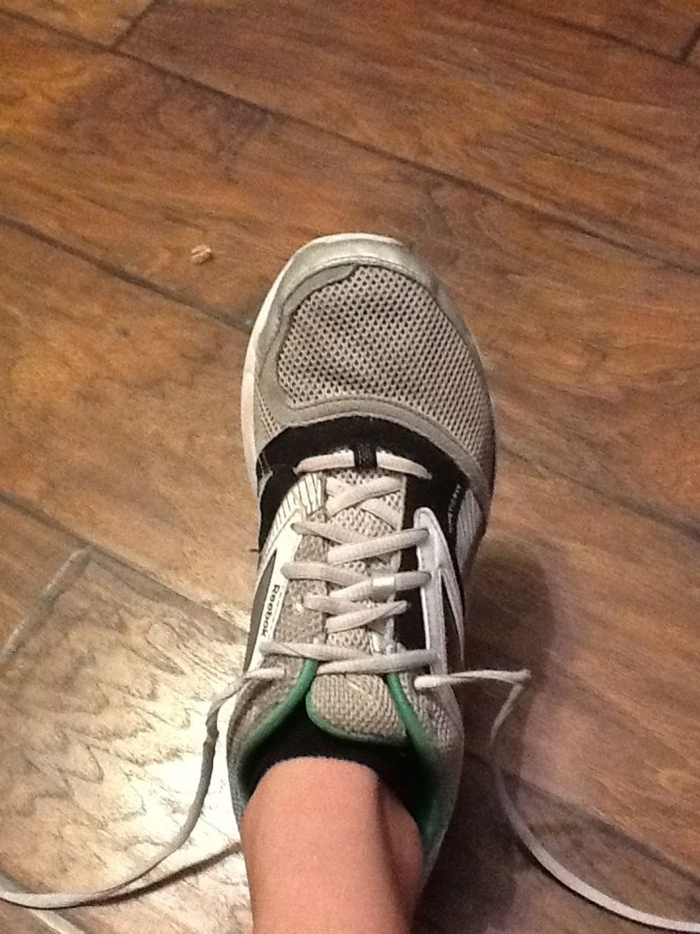 Start out with your shoelaces untied.