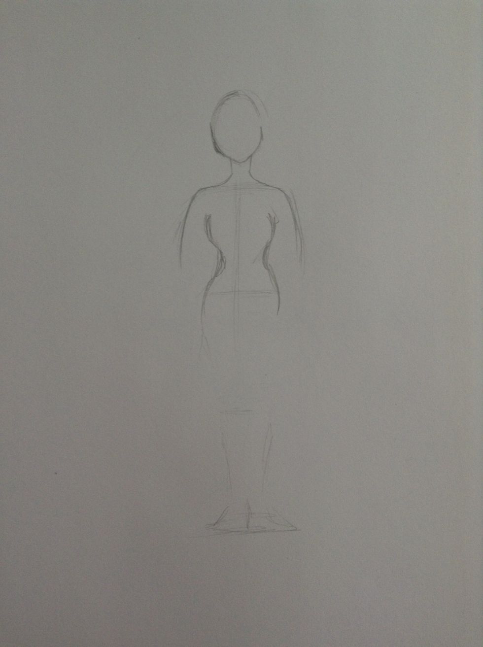 Start outlining the figure.