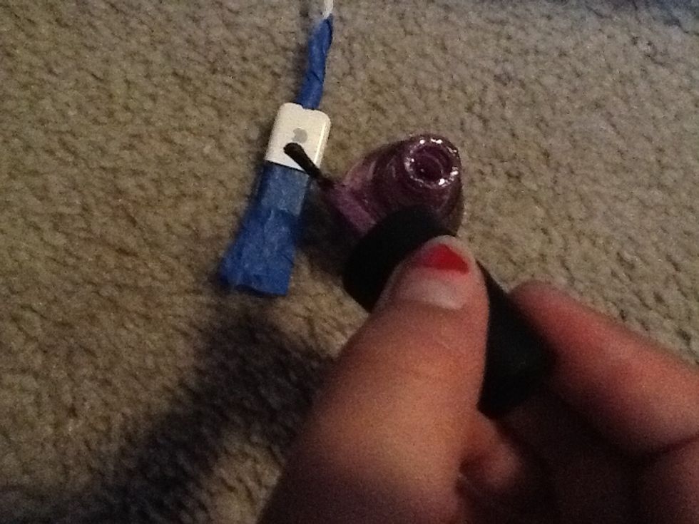 Start painting :) paint like you nails. One small coat at a time until you get your desired color.